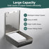 Commercial Paper Towel Dispenser Wall Mount, Large C/Z Tri Fold Multifold Hand Towels Dispenser, Brushed Stainless