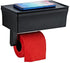 YWHWXB Toilet Paper Holder with Shelf and Storage Cabinet,Wall Mounted Toilet Tissue Holder,Plastic Toilet Paper Roll