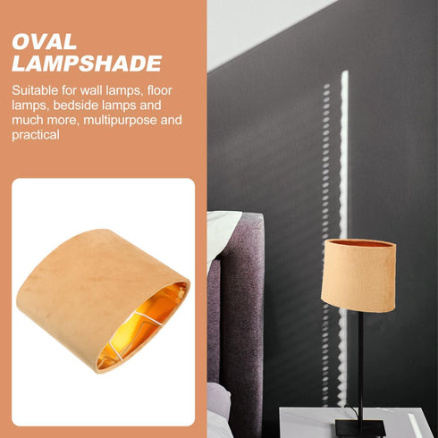 9.05X5.11X7.28In Hemobllo Practical Oval Lamp Shade Cover Durable Lampshade for Table Floor Bedside Lamps Easy