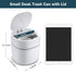 Mini Desk Trash Can with Lid, 0.5 Gallon Tiny Waste Basket with 180 Trash Bags for Desk Top