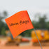 Zozen 50 Pack Marking Flags, Orange Yard Flags, 15x4x5 Inch, Lawn, Irrigation, Landscape Flags