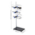 PATIKIL 24 Inch Lab Stand Set with 1 Flask Clamp & 2 Retort Rings, Black, for Chemistry Laboratory