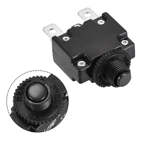 uxcell Thermal Circuit Breaker 5 Amp Push Button Reset Overload Protector 125/250V AC 32V DC