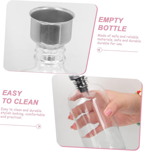 500ml 16oz Happyyami Glass Mouthwash Dispenser Kit with Cup Bathroom Accessories for Home Use Easy Pour Spout