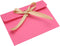 PATIKIL Invitation Envelopes, 25 Pack Greeting Card Envelope with Ribbon for Wedding Party, Rose Red