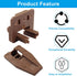 Waziaqoc 10 Set 1 Brown Plastic Replacement Drawer Guides, Slides Drawer Replacement Part Guides, for Dresser