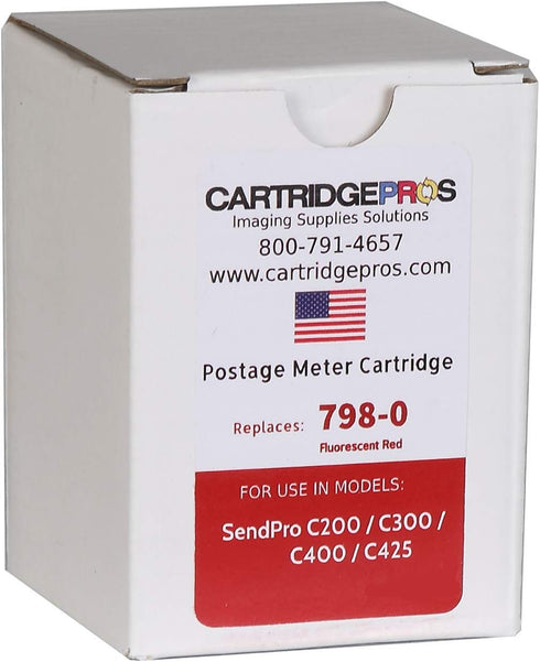 Made in USA - Compatible Replacement SL-798-0 Ink Cartridge for SendPro C200, C300 and C400 Postage Machines