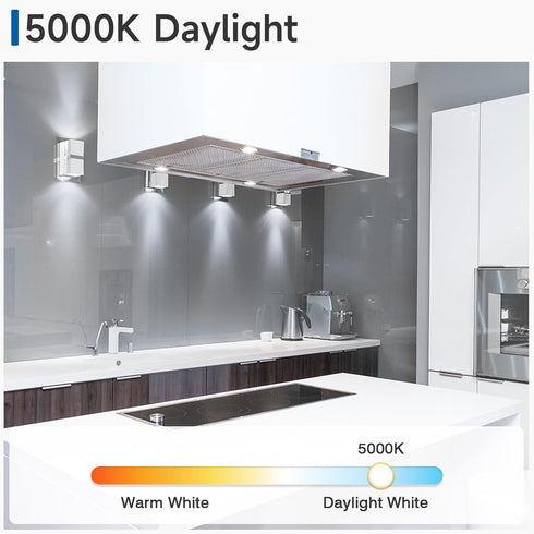 SHINESTAR GU10 LED Bulb, 6-Pack, 5.5W (50W Equivalent), Dimmable Recessed Light, 5000K Daylight White, 500LM, GU10 Base