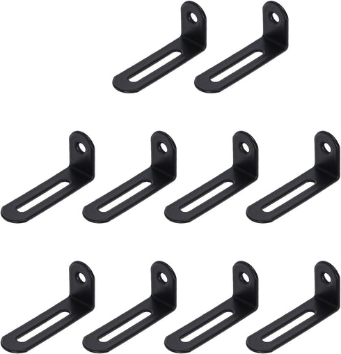 uxcell 20Pcs Adjustable L-Shape Corner Brace, 0.9" x 2.1" x 0.6" Metal
