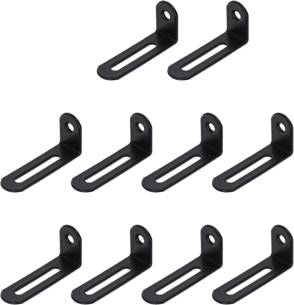 uxcell 20Pcs Adjustable L-Shape Corner Brace, 0.9" x 2.1" x 0.6" Metal