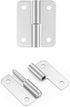 Lift Off Hinge, 1.8 Inch 304 Stainless Steel Detachable Slip Joint Flag Hinges for Wooden or Metal Boxes (Left Handed,