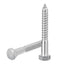 2 Pack 1/2" x 4" Hex Lag Bolts for Woodworking, 304 Stainless Steel Partial Thread Hexagon Head Screws