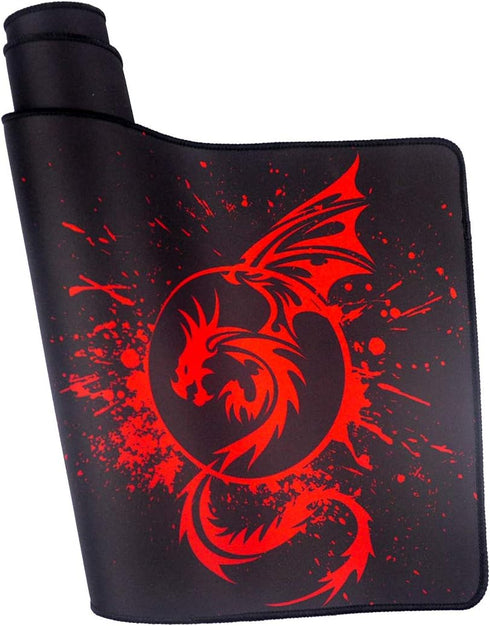 Large Gaming Mouse Pad, Fly Dragon Design Mouse Mat for Office Computer (A-Red)
