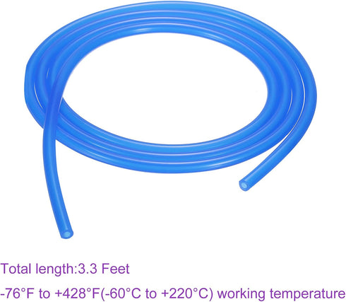 DMiotech 3/8"(9mm) ID 1/2"(12mm) OD 3.3 Feet Silicone Tubing, Blue Industrial Tubing for Water Air Pump