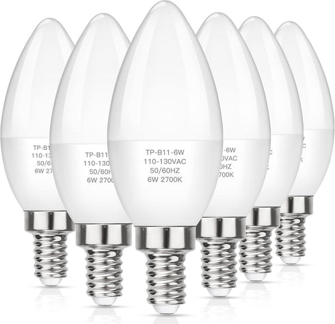 MAXvolador E12 LED Candelabra Light Bulbs 60W Equivalent, Warm White 2700K 600