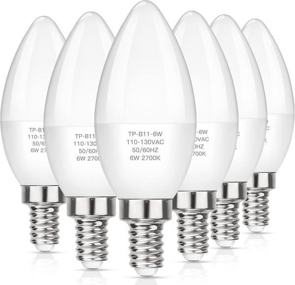 MAXvolador E12 LED Candelabra Light Bulbs 60W Equivalent, Warm White 2700K 600