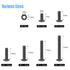 DYWISHKEY 360 Pieces M3 Hex Button Head Cap Bolts Screws Nuts Kit, 10.9 Grade Alloy Steel with Hex Wrench