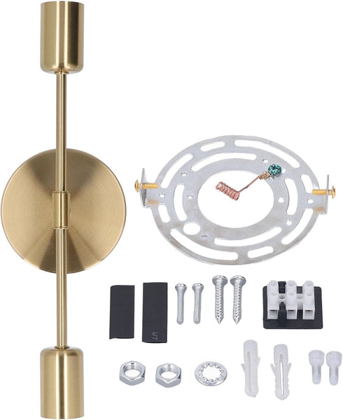 E27/E26 85-265V, Double Wall Sconce Double Wall Light Base Rust Proof Industrial Lamp Holder for Living Room