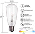 10-Pack Bulbs, 7-watt E17 ST40 Bulbs Bulb SUNSGNE Edison Light Screw Base Replacement Clear Glass Incandescent Light