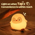 Dimmable 30-Min 50H/12H Rytinazzz Penguin Silicone Night Light, Tap Control Soft Nightlight with Timer, Long Battery