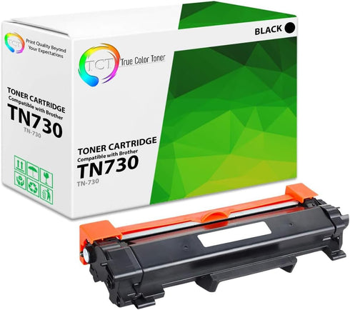 TCT Premium Compatible Toner Cartridge Replacement for Brother TN-730 TN730, Works with HL-L2350DW L2370DW (1,200 Pages)