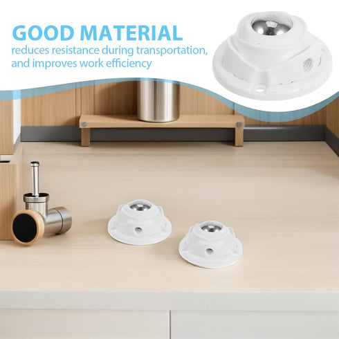 8pcs SUPVOX Rose-Shaped Self-Adhesive Swivel Caster Wheels with Brakes, Thickened Large Ball Design, Heavy Duty