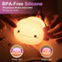 +1) magical JD Axolotl Night Light for Kids Bedroom, Animal Silicone Nursery Night Lamp Touch Dinosaurs Nightlights USB