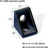 24 Sets Black 2020 Series Aluminum Extrusion Profile Connector Set, 24 pcs Corner Brackets, 48 pcs T-Nuts