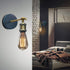 Mengjay E26 Retro Light Fixture Wall Sconce Industrial Style Adjustable Brass Finish Vintage Lighting Edison Lamp