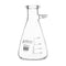 EISCO Filtering Flask, 250mL Borosilicate Glass, Conical Shape with Integral Side Arm