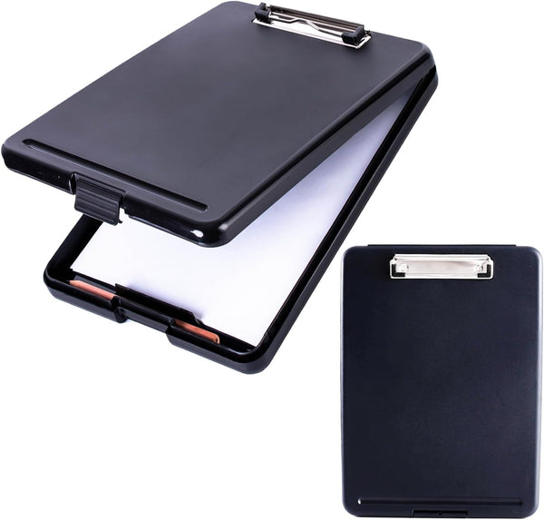 Plastic Storage Clipboard, Nurse Clip Boards 8.5x11 with Compartment, Waterproof Heavy Duty Plastic Clipboard Case Box