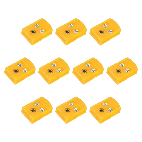 MECCANIXITY Mini K Type Thermocouple Wire Connectors, Female Plug Adapter for High Temperature 120°C, 10pcs