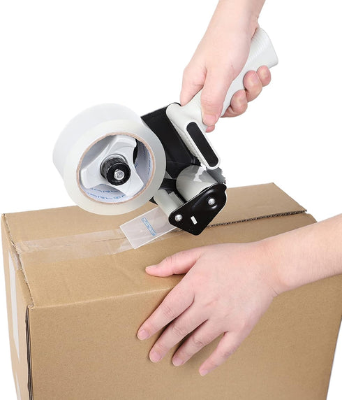 Packing Tape Dispenser Gun (2 Pack) with 2 Rolls Tape, 2 inches Lightweight Industrial Side Loading - JARLINK