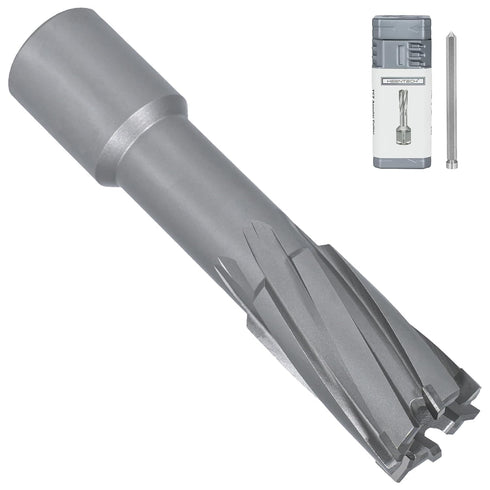 KEENTECH Carbide-Tipped Annular Cutter, 3/4" Diameter x 2" Depth, 3/4" Weldon Shank (2 Flat) for High Speed Cutting TCT