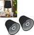 2Pcs E14 European Style Indoor Lampshades for Table Lamp Fabric Lampshade for Chandelier Floor Lamp(Black)