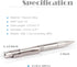 Titanium Bolt Action Ballpoint Pen, Compact Refillable Writing Pen with Pocket Clip