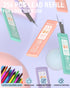 Nicpro 22PCS Pastel Mechanical Pencils Set with Case, 0.5, 0.7, 0.9 mm, 2mm Lead Holders, 11 Tube Lead Refills & 3