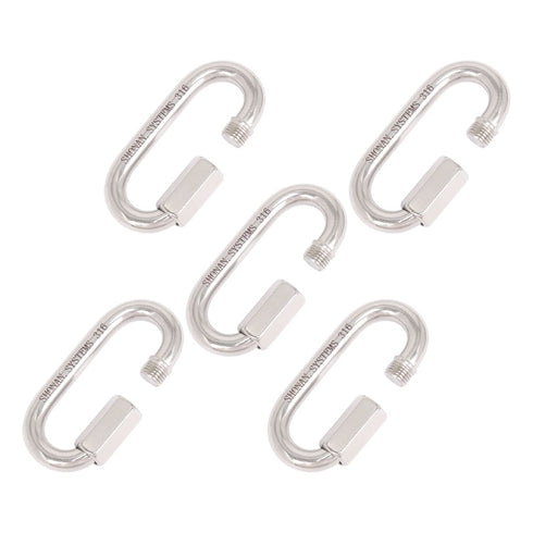 SHONAN 2.3 Inch Chain Quick Links, 5 Pcs Marine Grade Quick Link Connector, Stainless Steel 316