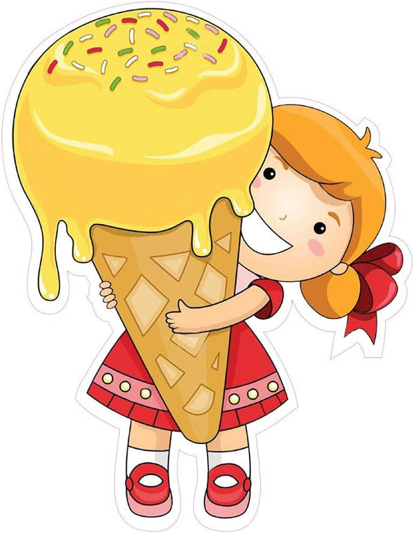 Fastasticdeals Ice Cream Concession Restaurant Food Truck Die-Cut Vinyl Sticker 10 inches