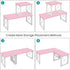 ELITEROO 2 Tier Desktop Shelf - Independent Stackable Desk Stand, Adjustable Freestanding Mini Bookshelf, Pink