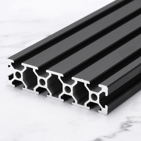 uxcell T Slot 2080 Aluminum Extrusion Profile: 400mm x 80mm Anodized Black Linear Rail for 3D Printer