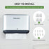 200 Wall Mount Paper Towel Dispenser, Multifold Hand Towel Dispenser with Smart Lock, Adhesive No-Drill or Screw