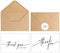 SPIRITDUST 52-pack Thank You Cards Bulk with Kraft Envelopes & Matching Stickers, 3.5x5