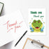 TNCDJKPA Cute Crocodile Thank You Card with Red Envelope - Watercolor Alligator Thanks Greeting Card for Kids Birthday