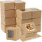 OAMCEG 100 PCS Individual Cupcake Boxes with Window and Stickers, 4x4x3 Inch, Small Cake Boxes, Pastry Carrier