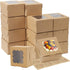 OAMCEG 100 PCS Individual Cupcake Boxes with Window and Stickers, 4x4x3 Inch, Small Cake Boxes, Pastry Carrier