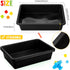 Qunclay 10 Pcs Flat Storage Tray Organizer, Letter Size Paper Trays, Stackable File Paper Tray for School Office, Black