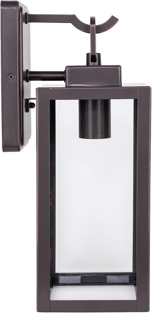 E26 60W, 1-Pack LIT-PaTH Outdoor Wall Lantern, Wall Sconce as Porch Lighting Fixture, Medium Base Max Anti-Rust Metal