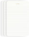 Elegant Notepads for Professionals, Executive Memo Pads, Gold Foiled, 3 Pack, 225 Sheets Total, Eco-friendly