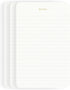 Elegant Notepads for Professionals, Executive Memo Pads, Gold Foiled, 3 Pack, 225 Sheets Total, Eco-friendly